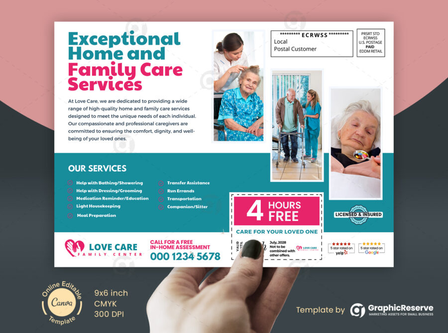 Home care EDDM Postcard Template