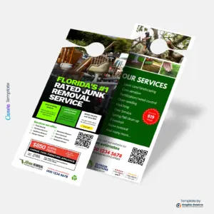 Junk Removal Lead Generator | Custom Door Hanger & Flyer Template