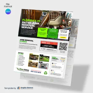 Junk Removal Marketing Flyer Design Canva Template
