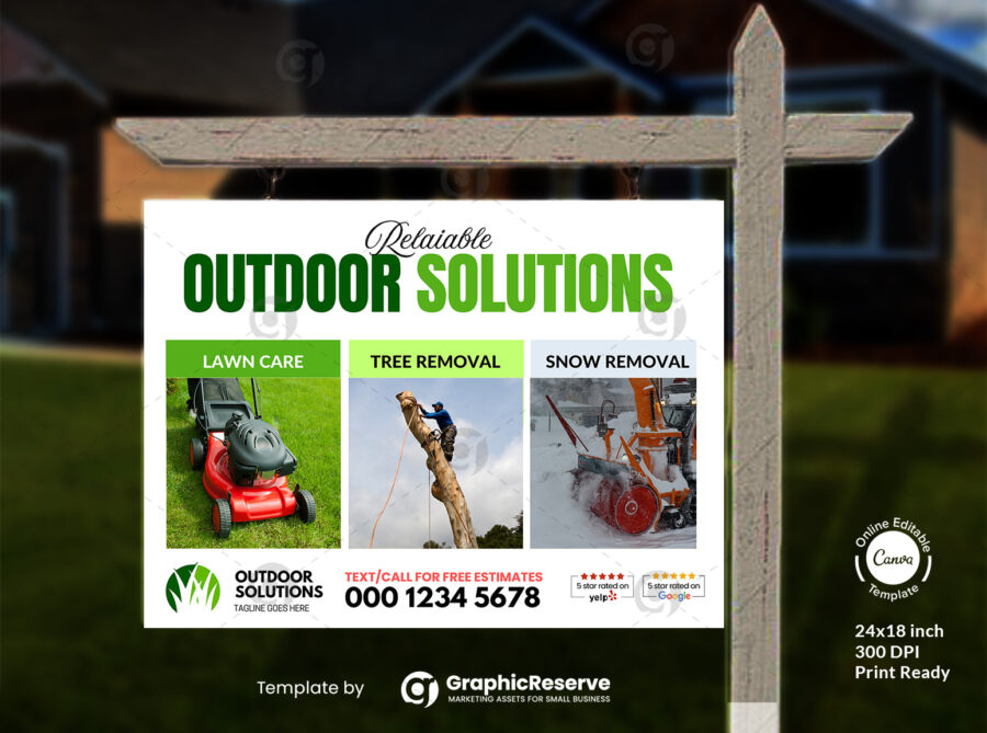 Exterior Cleaning Service Yard Sign Canva Template