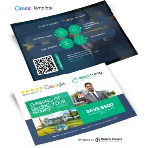 Real Estate Review PostCard Design Canva Template – Canva template