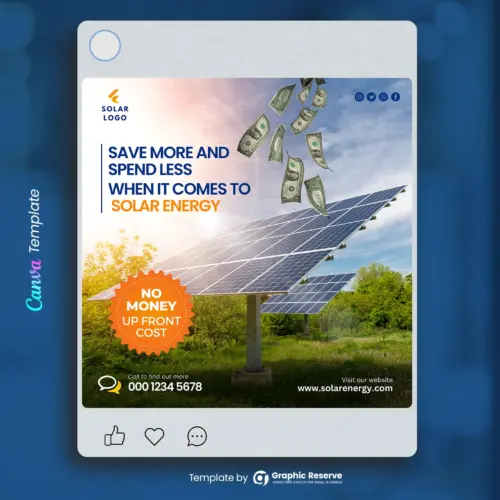 Creative Solar Digital Marketing Post Design Template