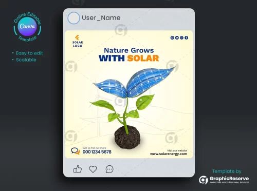 Creative Solar Energy Facebook Banner Template