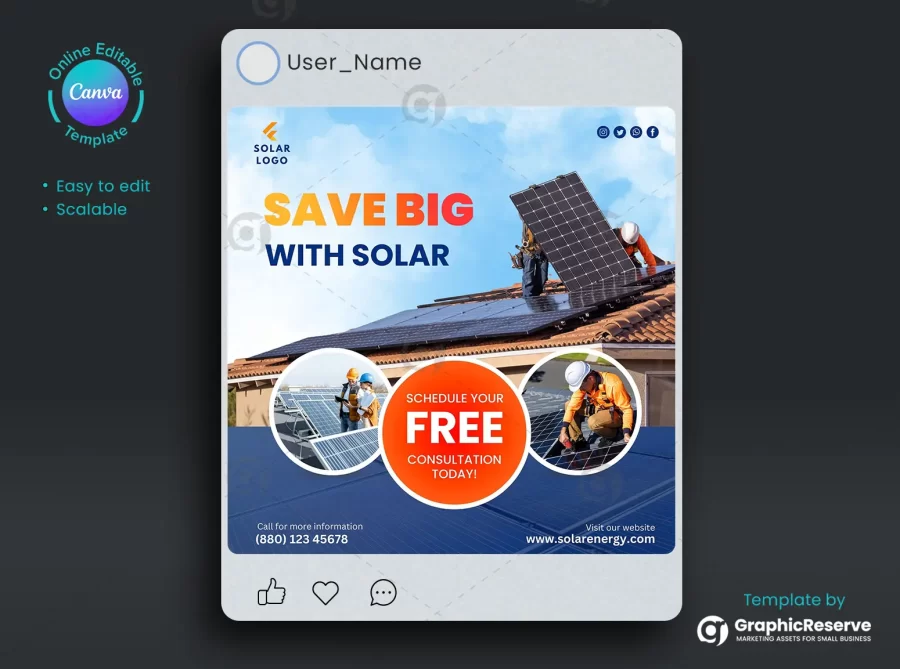 Creative Solar Energy Marketing Banner Template