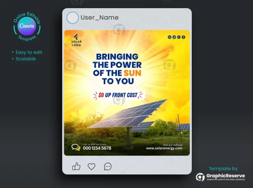 Creative Solar Marketing Banner & Poster Design Template