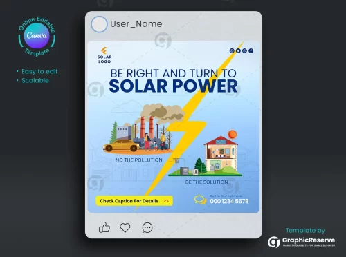 Creative Solar Panel Poster & Banner Template