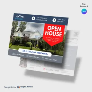Open House EDDM Real Estate Postcard (Canva Template)
