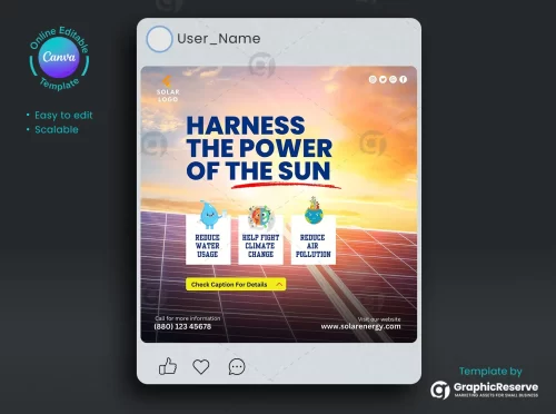 Solar Advertising Canva Design for Digital Marketing