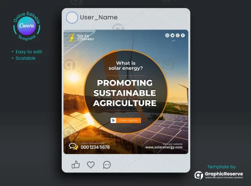 Solar Advertising Canva Template for Social Media