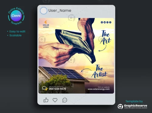 Solar Digital Marketing Canva Template for Instagram Ads