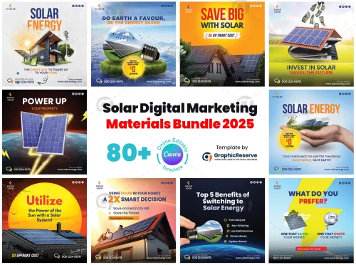 Solar Digital Marketing Materials Bundle 2025