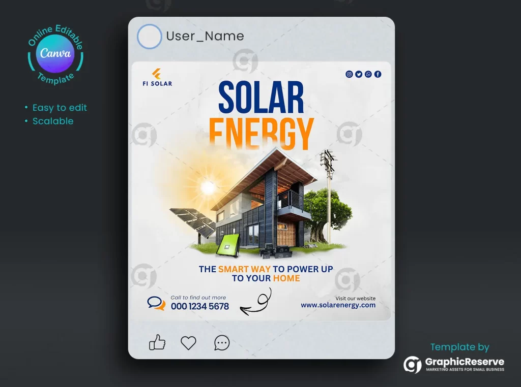 Solar Digital Marketing Social Media Design Template