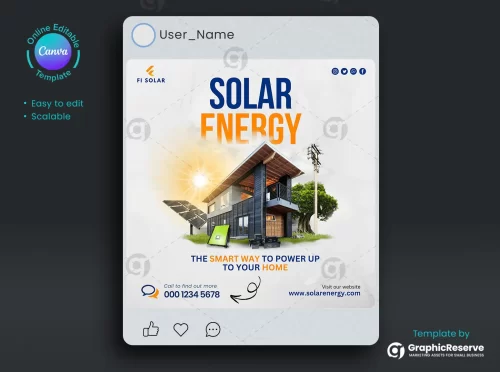 Solar Digital Marketing Social Media Design Template