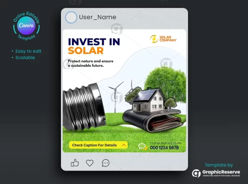 Solar Marketing Instagram Post Design Template