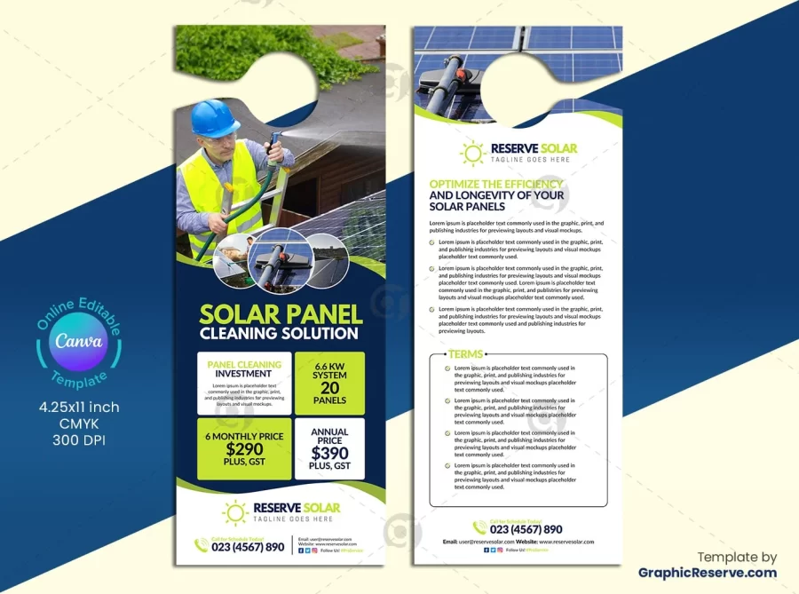 Solar Panel Cleaning Door Hanger