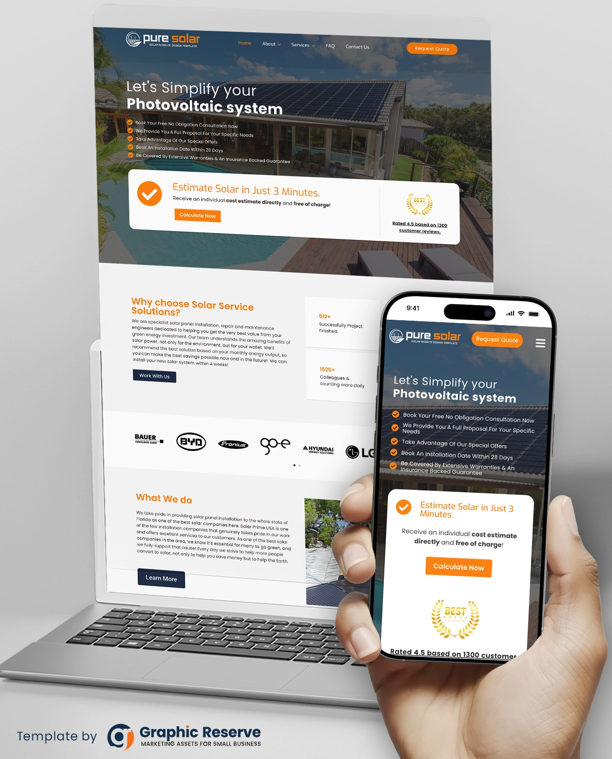 Solar Website Design Template (WordPress Elementor Theme)