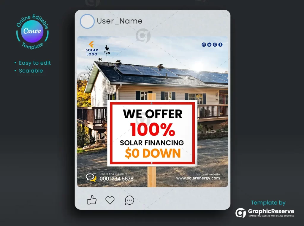 Template for Posters & AdsSolar Marketing Canva