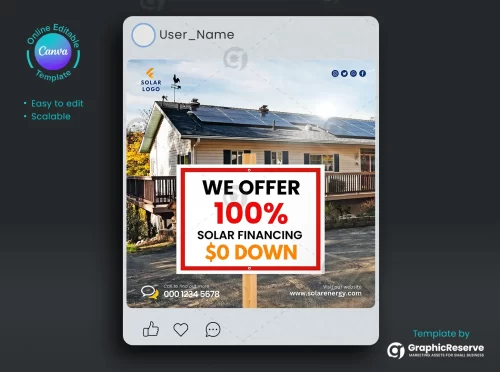 Template for Posters & AdsSolar Marketing Canva