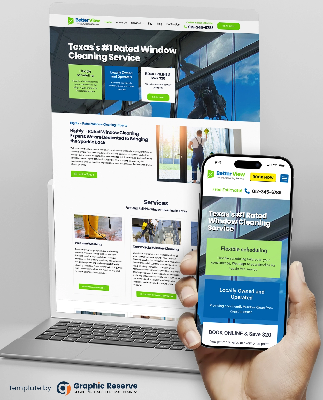 Window Cleaning Website Template (WordPress Elementor Kit)