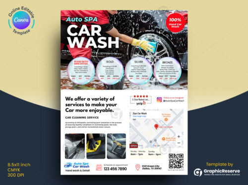 Car Automobile Wash Flyer Template