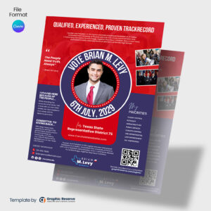 Creative Political Flyer Canva Template for Election Candidates