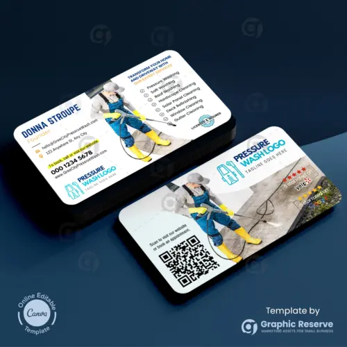 Creative Power Washing Business Card Template