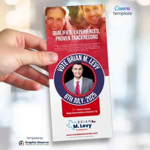 Creative Rack Card Template For political Candidate