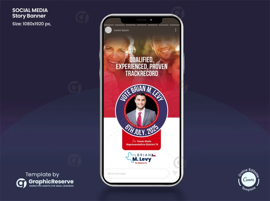 Election Campaign Instagram Story Canva Template