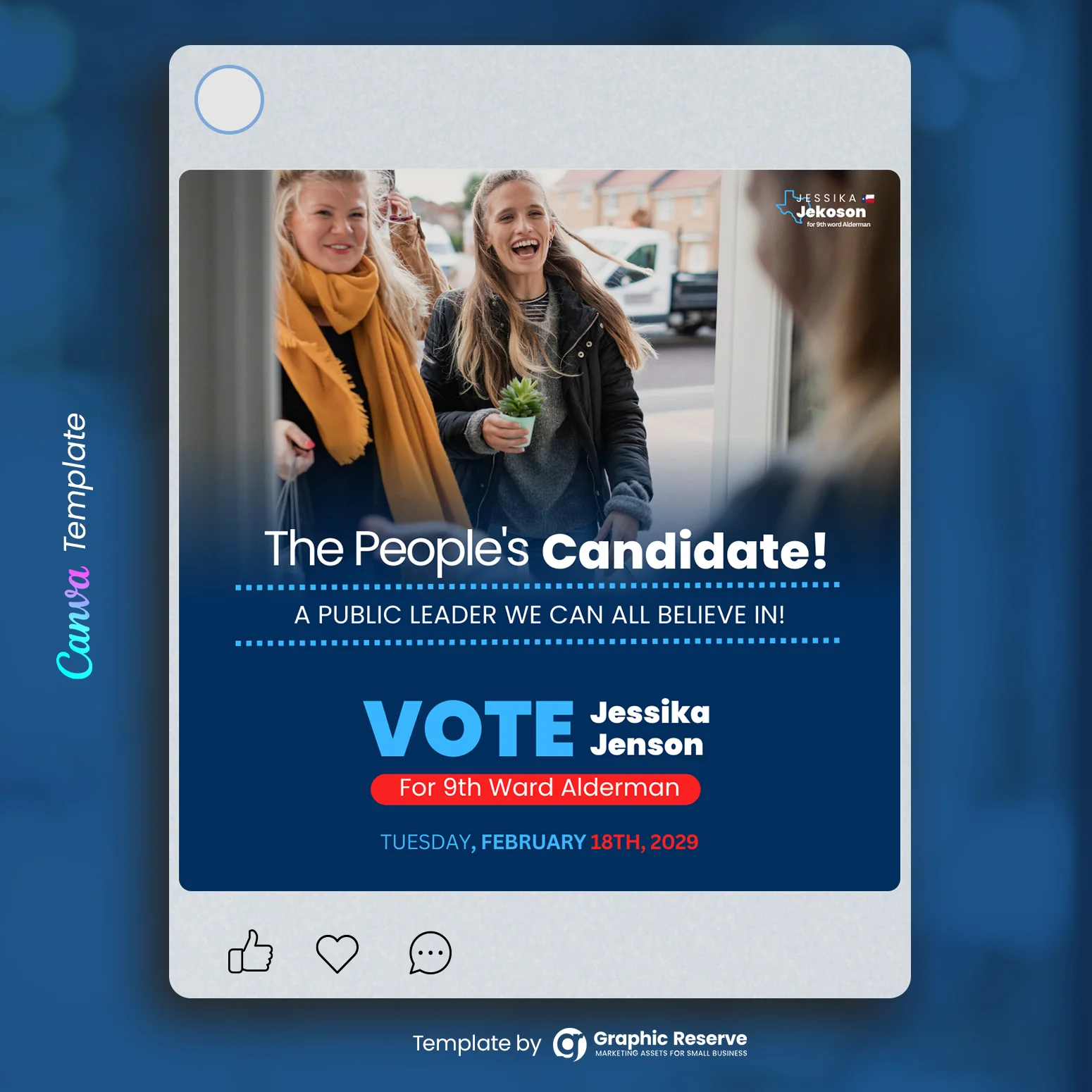 Election Candidate Instagram Poster Design Template – Canva template