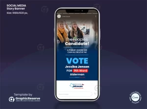 Election Candidate Instagram Story Design Canva Template