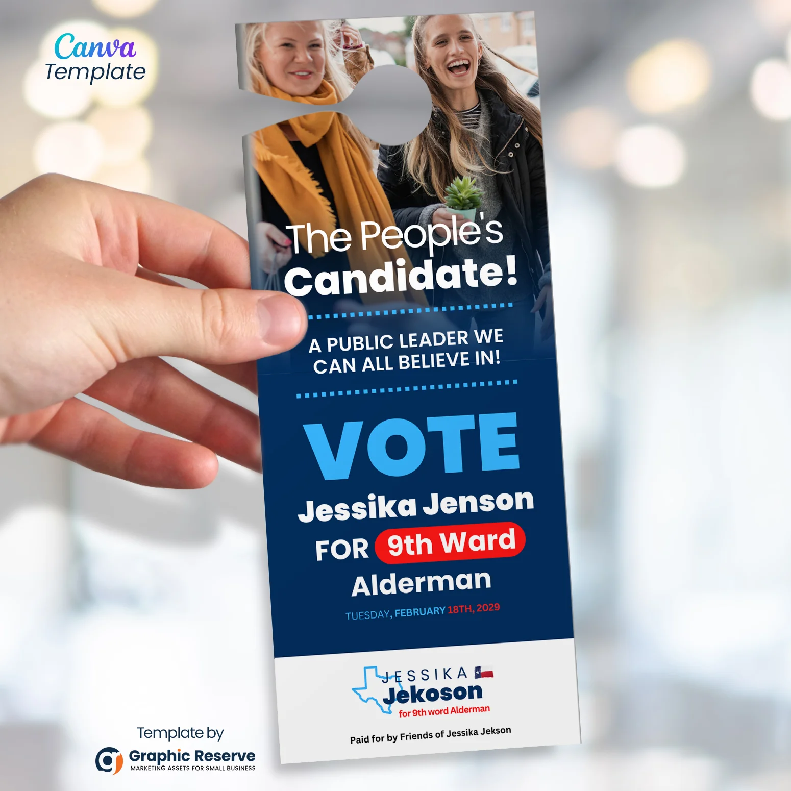 Modern-Political-Door-Hanger-Design-Canva-Template