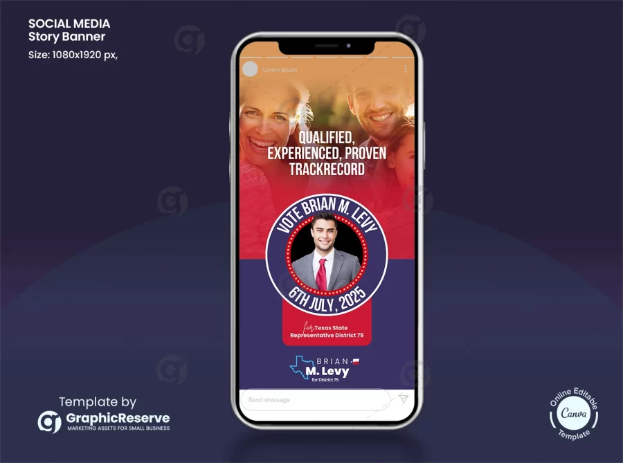 Political Campaign Instagram Story Canva Template