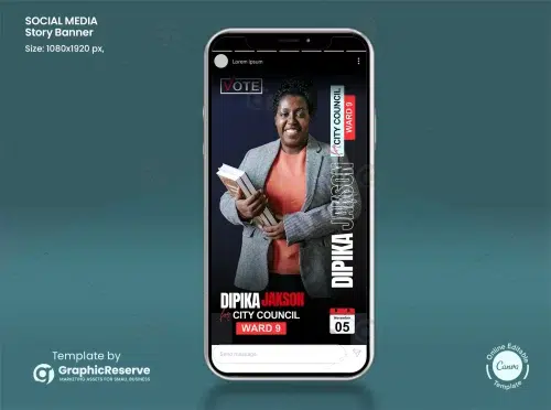 Political Candidate Instagram Story Canva Template