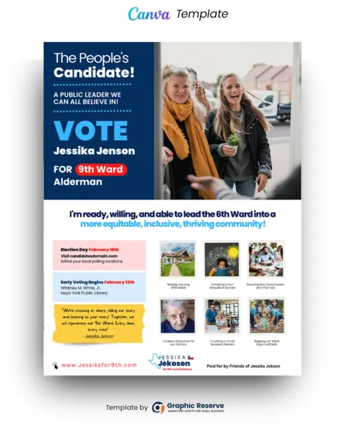 Political Flyer Design Template Feature The Issues