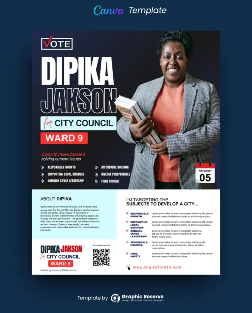 Political Flyer Design Template Modern Design