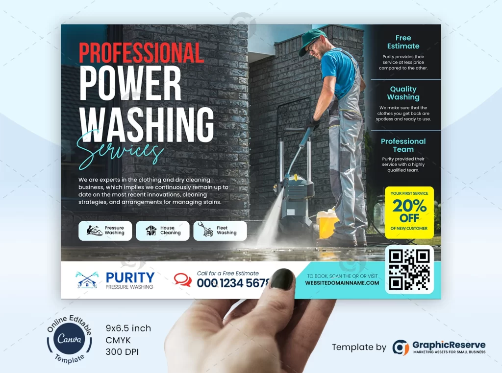 Power Washing EDDM Advertising Design Template