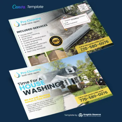 Power Washing EDDM Mail Advertisement Design Template Canva 1