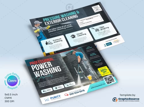 Power Washing EDDM Mailing Template Canva Design