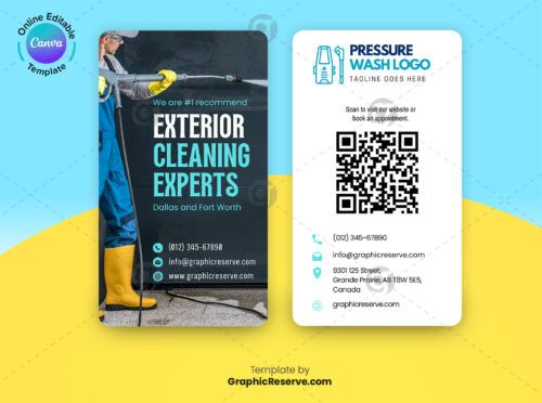 Pressure washing QR code Business Card