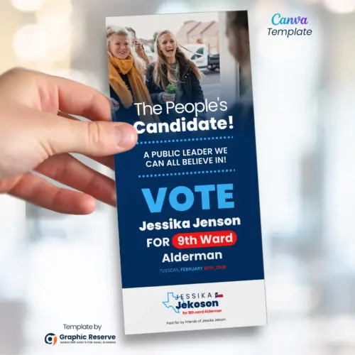 Rack Card Template Canva for Political Candidates