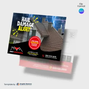 Roofing-Direct-Mail-EDDM-Postcard-Template -Design roofing business advertising ideas