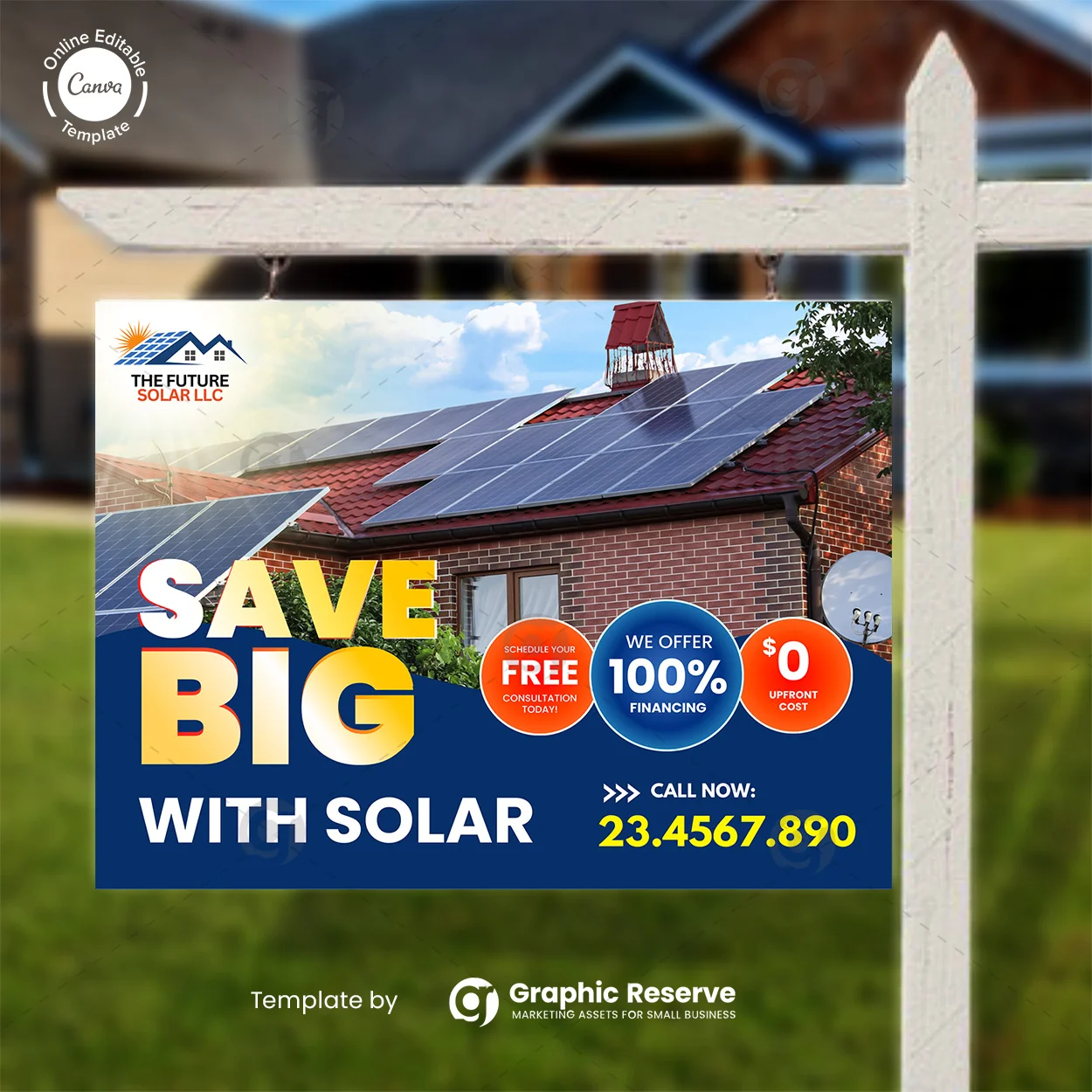 Solar-Advertising-Yard-Sign-Template