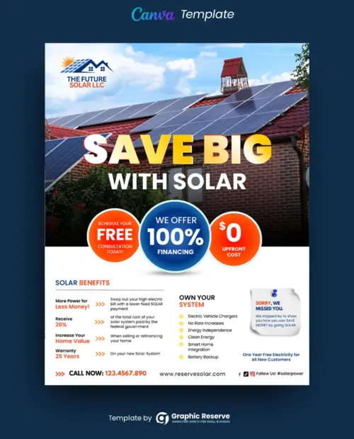 Solar Advertising Flyer Template