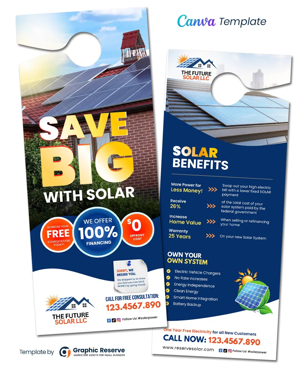 Solar Energy Marketing Door Hanger Template