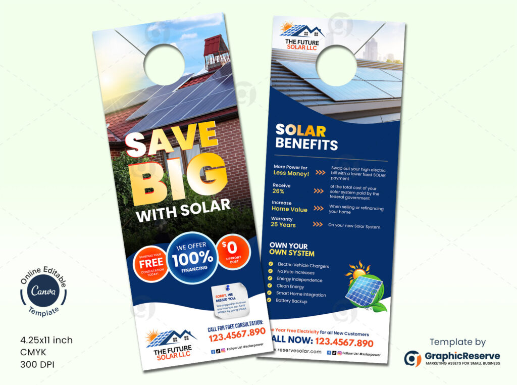 Solar Energy Marketing Door Hanger Template