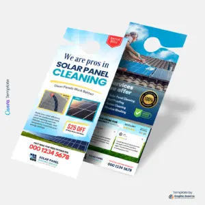 Solar Panel Cleaning Flyer | Service Promotion Door Hanger