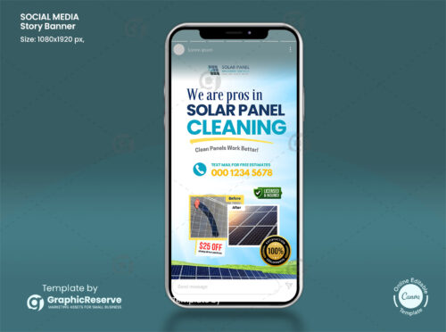 Solar Panel Cleaning Service Instagram Story