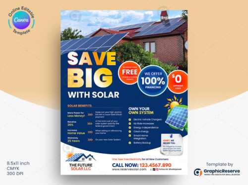 Solar Power Marketing Flyer Template