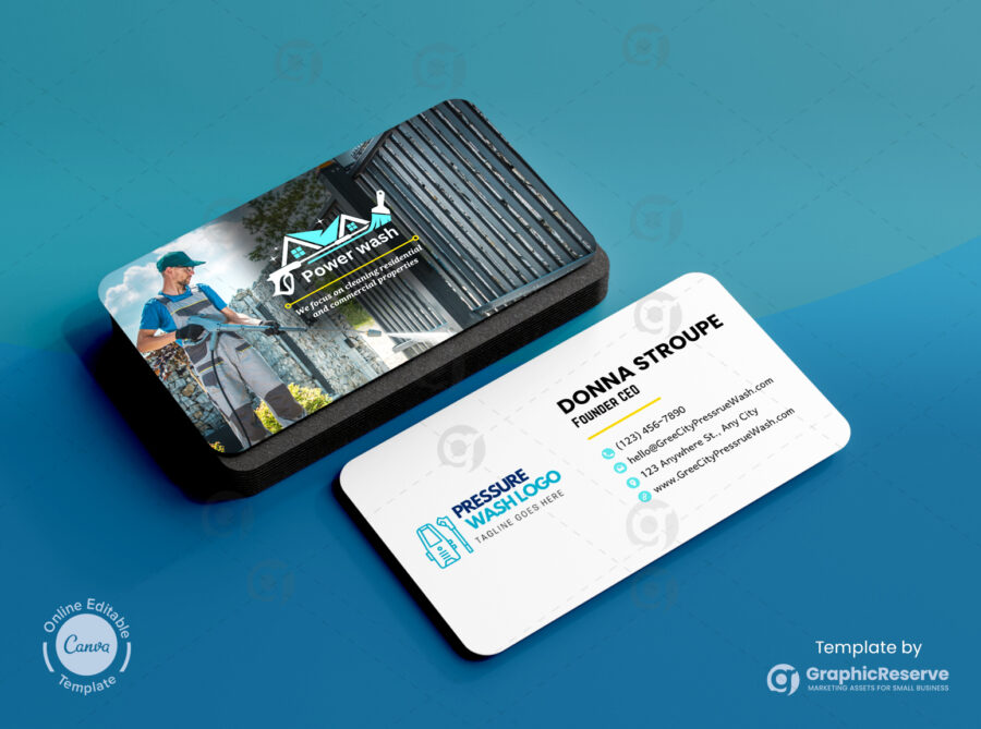 pressure washing business cards template