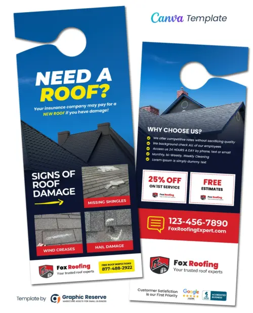 Door Hanger Template For Roofing Contractors 1